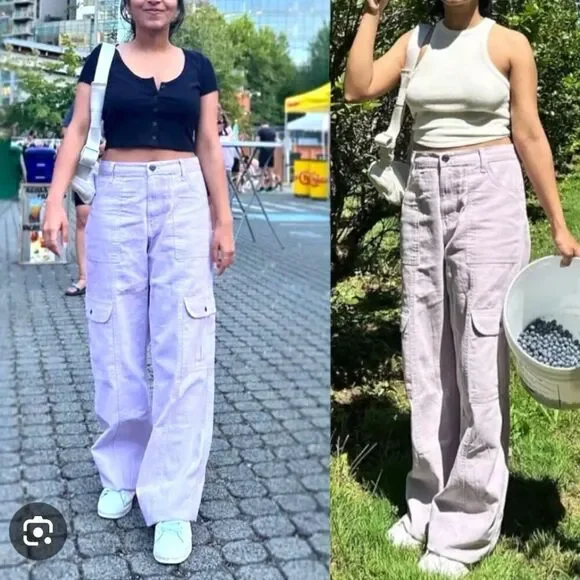 Aeropostale Purple Mid-Rise Utility Cargo Pants Size XXL - Picture 3 of 13